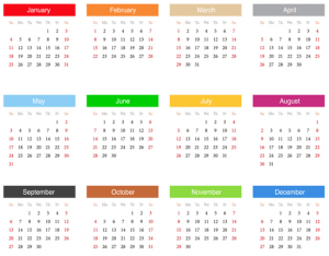 年間イベントカレンダー2017　日本の行事　祝日　季節の行事一覧